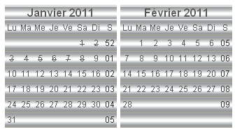 T�l�charger le mod�le de calendrier